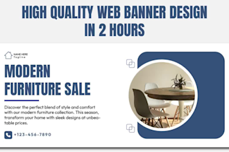 create modern, professional web banner design