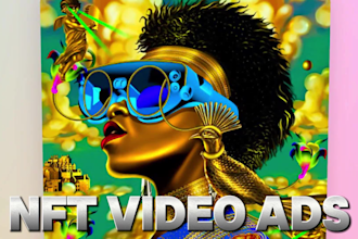 do amazing nft card promotional video, nft token promo, 3d holographic ads