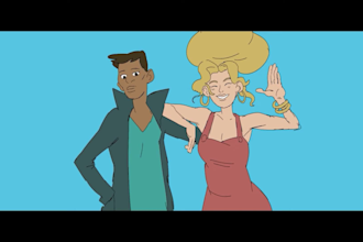 make high quality 2d animation video, 2d cartoon music video, cartoon animation