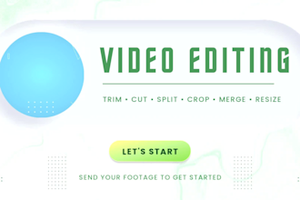 edit, cut, trim, crop, merge and compress your videos