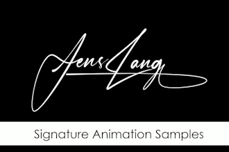 animate your handwritten signature for youtube logo or watermark