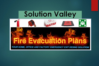 design a custom fire emergency exit, evacuation plan, and diagram