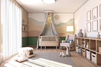 do the interior design of kid room,nursary,play room, tenager room,kindergarten