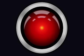 make a hal 9000 character video from 2001 a space odyssey
