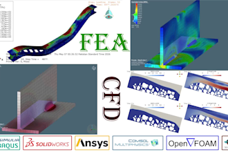 do fea cfd simulations and cad modeling using ansys abaqus comsol solidworks