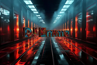 turn your simple text or logo into a powerful 3d motion animation vj loop