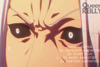 2d traditional japanese animation, anime fighting, line art animation