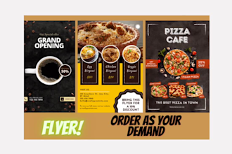 make food menu, menu video, restaurant logo, flyer design