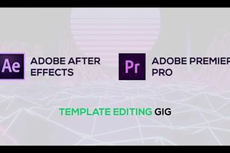 do any task in adobe after effects or adobe premiere pro