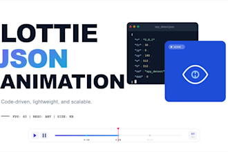 create lottie json, svg animations, animated icons for your website