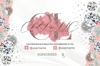 make a youtube intro, outro, banner and watermark