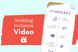 design wedding invitation video with animations
