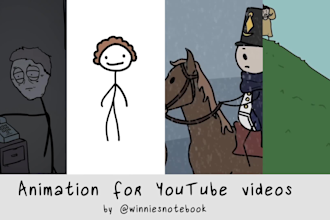 animate a video in a stick figure or simple cartoon style