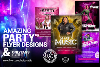 do amazing party flyers and onlyfans banner
