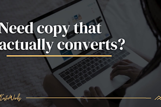 write a persuasive and strategic copy for your landing page
