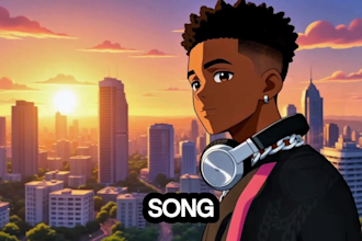 create a 2d cartoon music video for your song