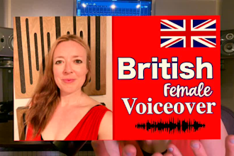 record a female british voiceover