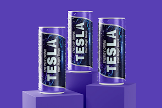 design creative energy drink, beer, soda can label