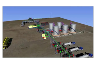 create 3d industrial animation 3d oil and gas process 3d industrial video