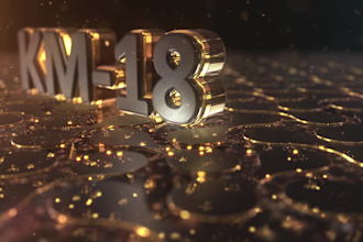 animate luxury gold particles logo intro