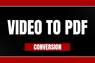 do video to PDF and PDF to video conversion
