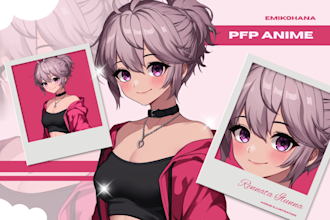 draw anime illustration art for your original character