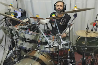 record a groovy acoustic drums session rockpop, funk,blues,disco