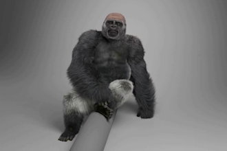 render cgi 3d animal animation, character design, 3d animation, vfx compositing