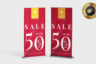 design roll up banner, retractable banner, roller, pop up, pull up, feather flag
