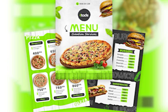 design an animated menu for your restaurant or café