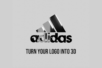 rotate your logo in loop in 3d for loading animation