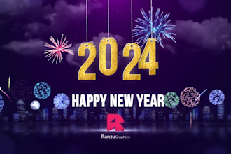 create happy new year 2024 greeting intro for you