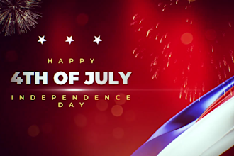 create a 4th of july independence day greeting video