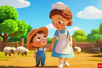 create 3d ai generated nursery rhymes for your channel