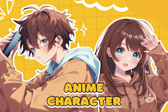 draw pfp anime character, fan art, concept art, vtuber avatar, chibi, furry