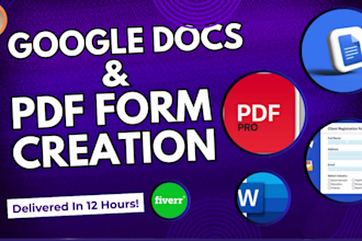provide fast google docs and PDF services