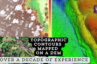 draft topographic plan, contour map, cad dwg of parcel lot, gps land survey data