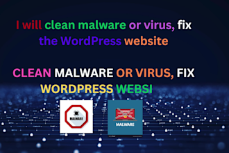 clean malware or virus, fix wordpress website
