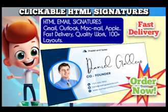 create clickable html email signature html email signature