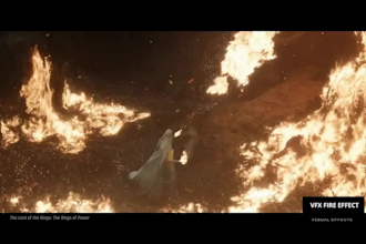 do photorealistic vfx fire effect simulation, fire explosion, for your video