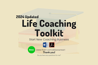 life coaching toolkit to start business form template worksheet with given logo