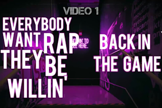edit a cool animated lyric video