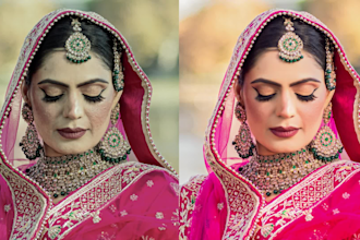 do bulk wedding photo editing and retouching