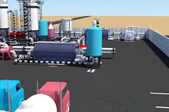 create 3d industrial animation chemical plant visualization walkthrough process
