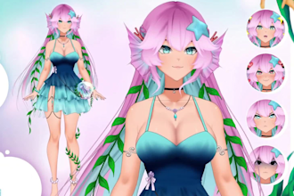 draw 2d vtuber character, live 2d rigging, live 2d vtuber, v tuber, 3d vtuber