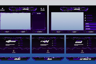 design twitch mixer obs overlay facecam screen alert for stream