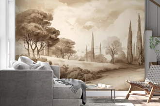 create premium wall mural or wallpaper for your living room