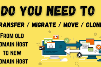 transfer, migrate, move or clone wordpress website  old to new domain hosting