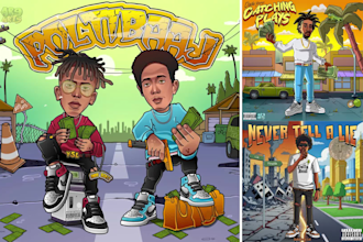 draw eye catching cartoon album cover art, music cover art
