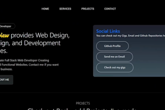design a mobile responsive portfolio or personal website